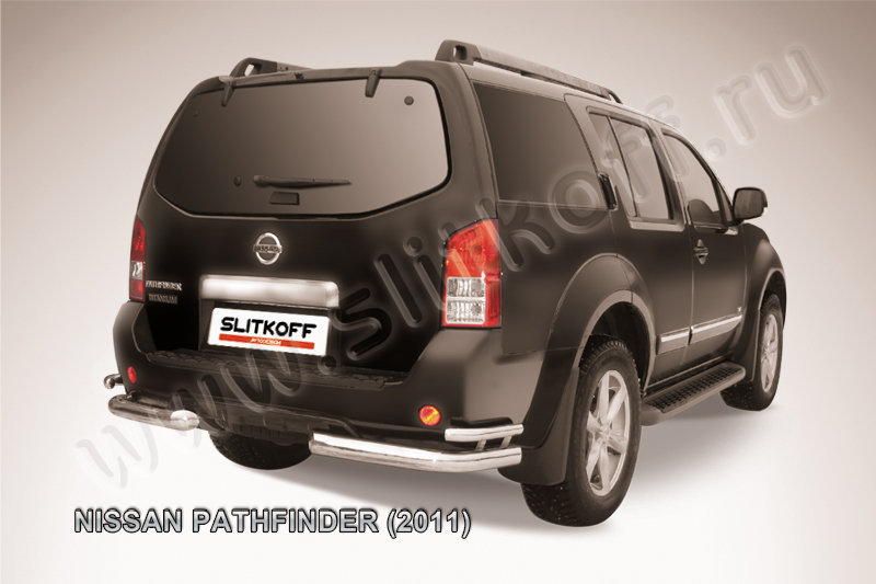 Защита переднего бампера с ДХО Nissan Pathfinder R52