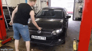 Упоры капота газовые Autoinnovation для Volkswagen Polo Sedan 